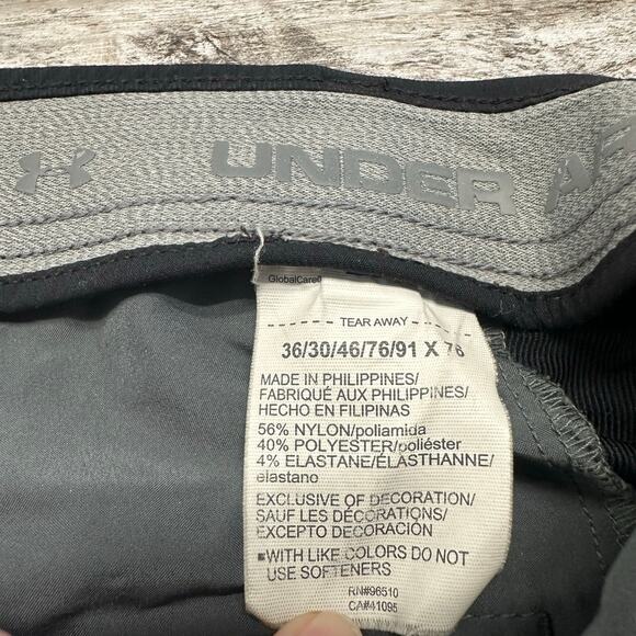 Under Armour Blue Gray Mens 36x30 Tapered Loose Stretch Performance Golf Pants - Picture 4 of 10